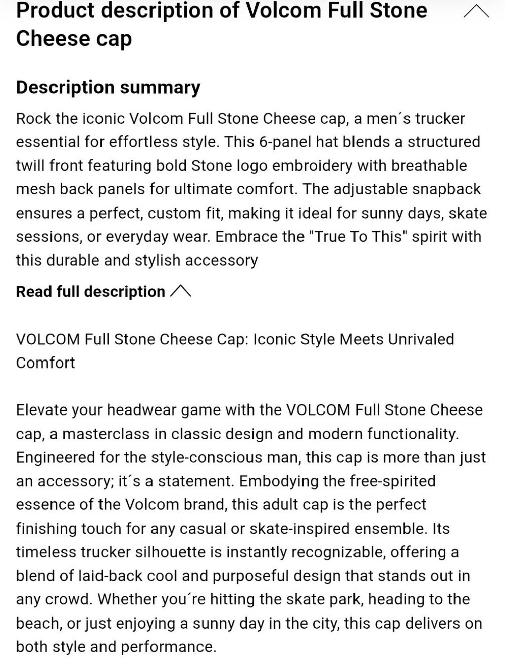 Volcom Full Stone Cheese Snapback - Picture 10 of 11